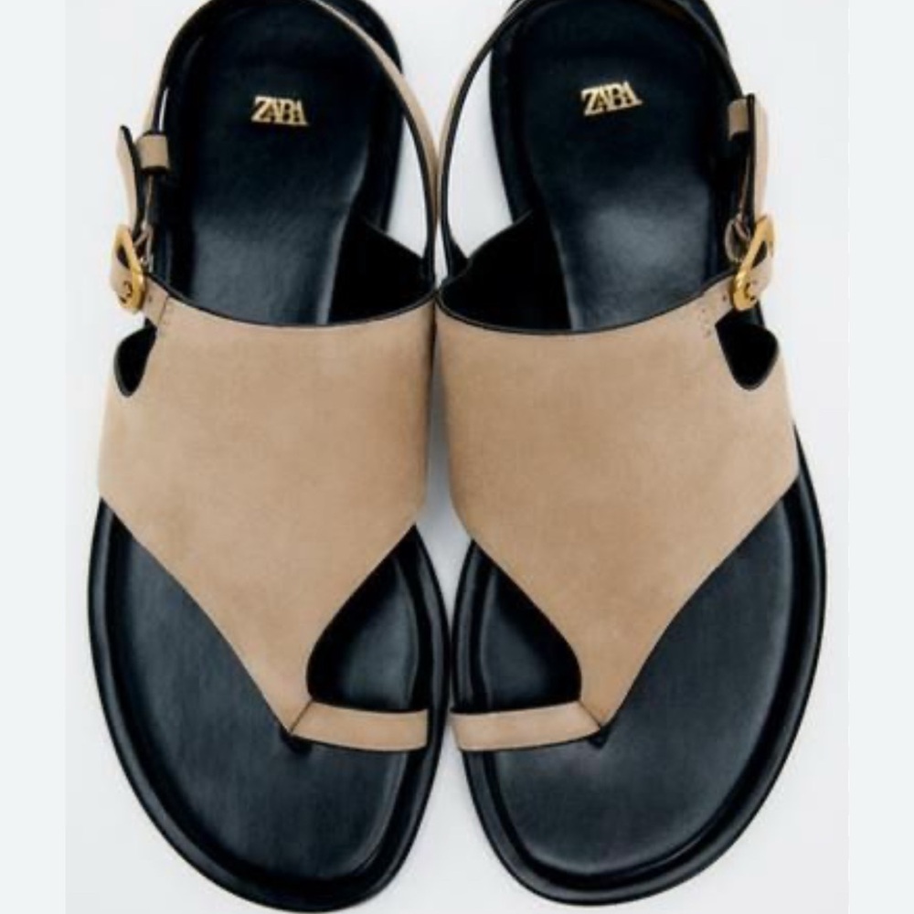 Zara Tan and Black Women's Sandals 39